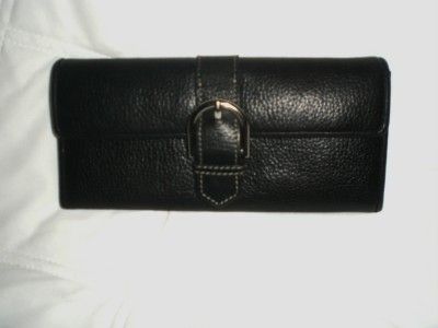 TIGNANELLO HOBO HANDBAG BLACK PEBBLE LEATHER/WALLET*EUC  