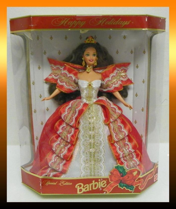 1997 HAPPY HOLIDAYS Brunette Barbie Doll Special Edition *NEW in BOX 