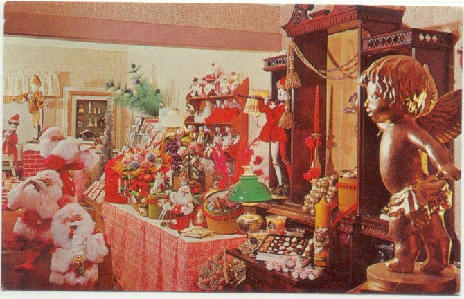 Weirs Beach NH Christmas Carol Shop Postcard  