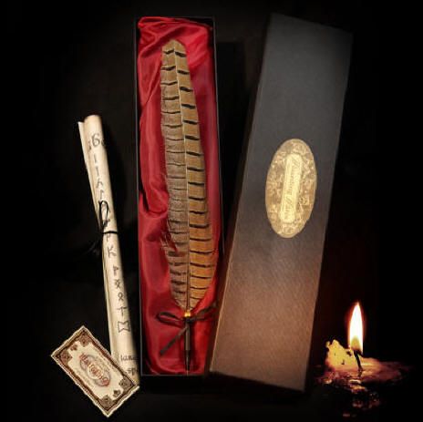 Harry Potter / Hogwarts style Spellwriting Quill pen BOXED  