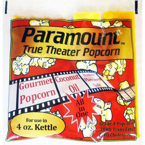 4oz   Case of 24 Individual 4 Ounce Popcorn Portion Packets Kit Packs 