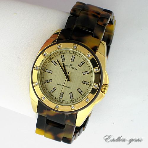   WATCH CRYSTAL BEZEL TORTOISE SHELL PLASTIC LINK BAND 10/9178  