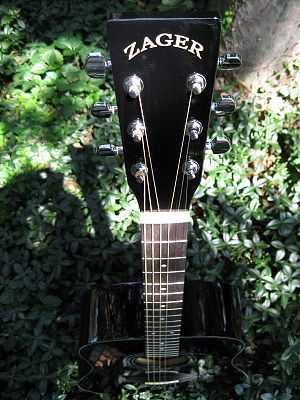 ZAGER EZ PLAY ZAD20 SPRUCE ACOUSTIC BLACK GUITAR  