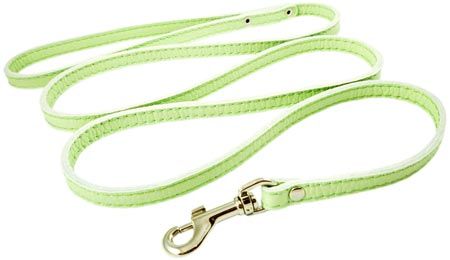 Soft Leather Dog Leash Blue Red Beige Green 52long  