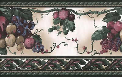 IMPERIAL VINTAGE FRUIT ON A VINE WALLPAPER BORDER  