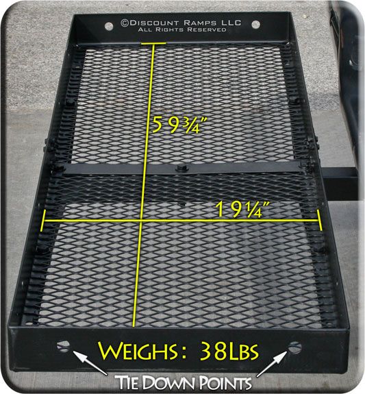 NEW 60x20 CARGO CARRIER LUGGAGE BASKET HAULER 2 HITCH  