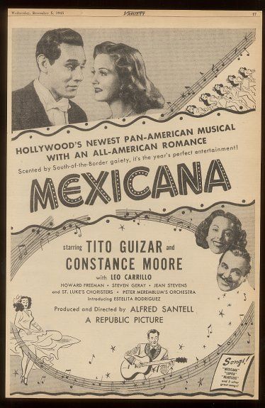 1945 Tito Guizar photo Mexicana movie promo trade ad  