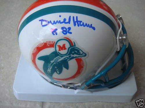 DURIEL HARRIS MIAMI DOLPHINS SIGNED MINI HELMET W/COA  