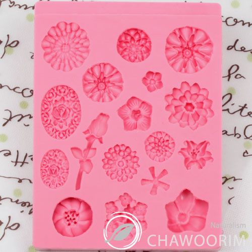 No.10 FLOWER series 16PCS Decoration Silicone molds  