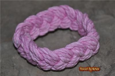 PINK Surfer Sailor Knot Nautical Rope Friendship Bracelet SMALL  