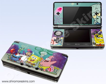 Nintendo 3DS Skin Vinyl Decal   Spongebob & Friends  