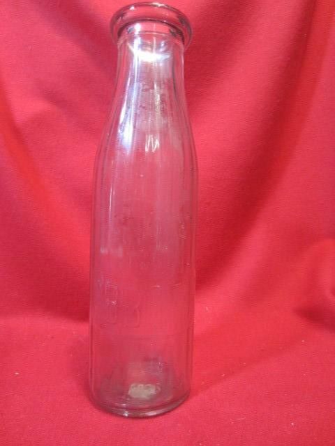 VINTAGE ABBOTTS MILK BOTTLE HALF PINT GLASS  