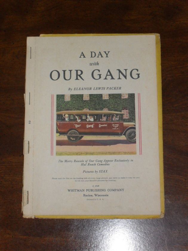   book A DAY WITH OUR GANG by Eleanor Lewis Packer LITTLE RASCALS  