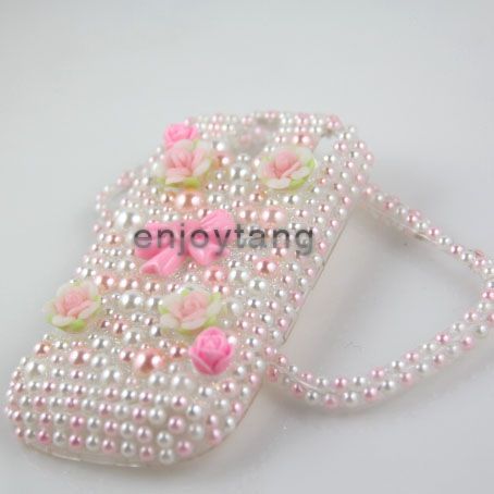 New Crystal Case for Palm Pixi Plus Pink Heart Bling #4  