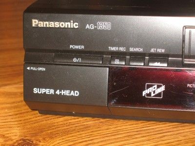 PANASONIC AG 1350 Super Drive 4 Head VHS VCR NICE *Make a great 