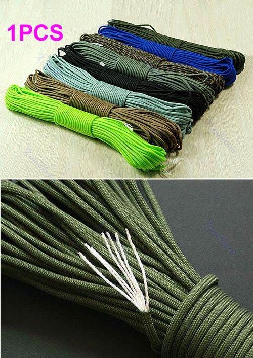 Desert Parachute Cord Paracord 550 7 Core Strand 100FT Nylon Outdoor 