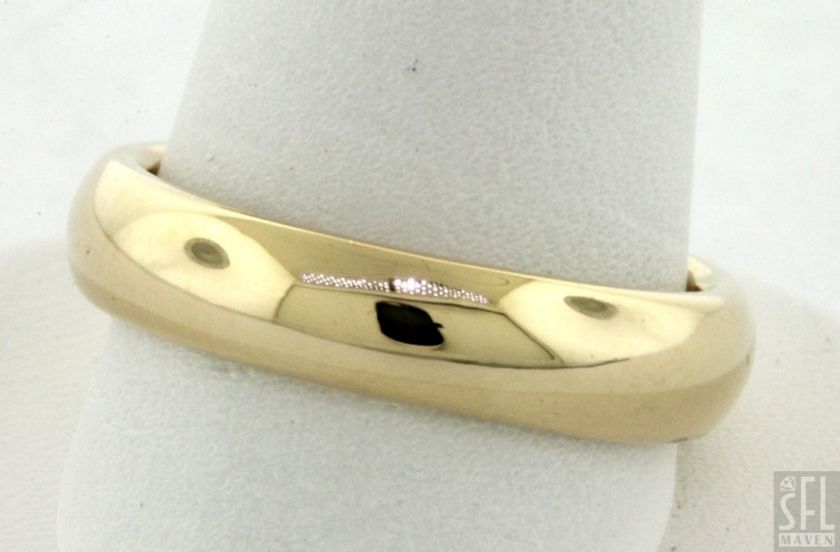 TIFFANY & CO. VINTAGE 18K GOLD 4.5mm WIDE LADIES WEDDING BAND RING 