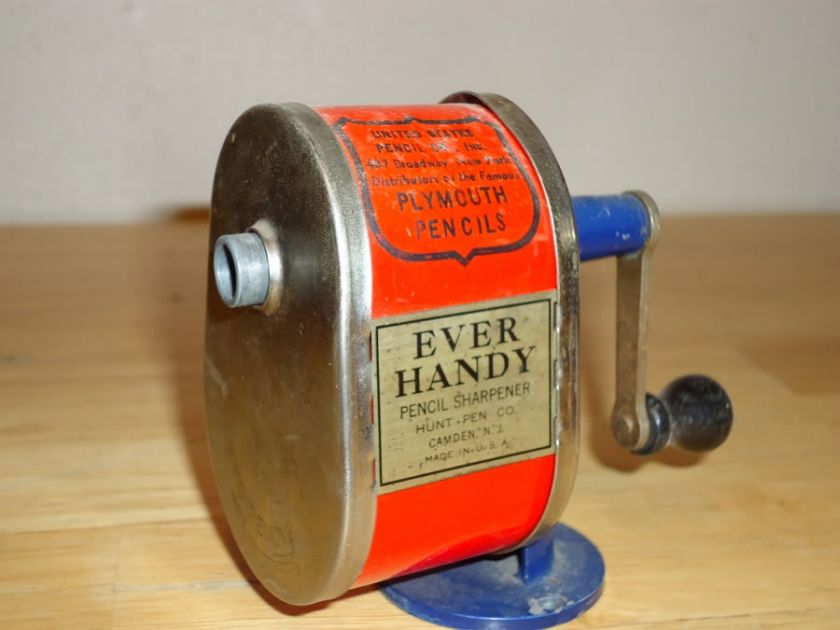 Fantastic EVER HANDY Pencil Sharpener 1940s RARE 2 tone plymouth 