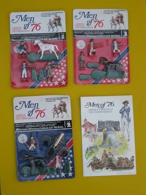   sets #1, 2, & 3   Men of 76 Revolutionary war figure playsets  