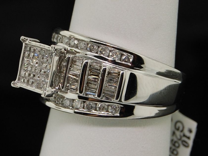 LADIES WHITE GOLD PRINCESS CUT DIAMOND ENGAGEMENT RING  