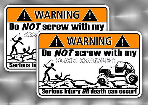 Rock Crawler Warning Sticker Decal Climb Off Road Trail  