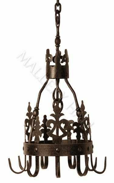 Wrought Iron Pot Rack Old World Vintage Style  