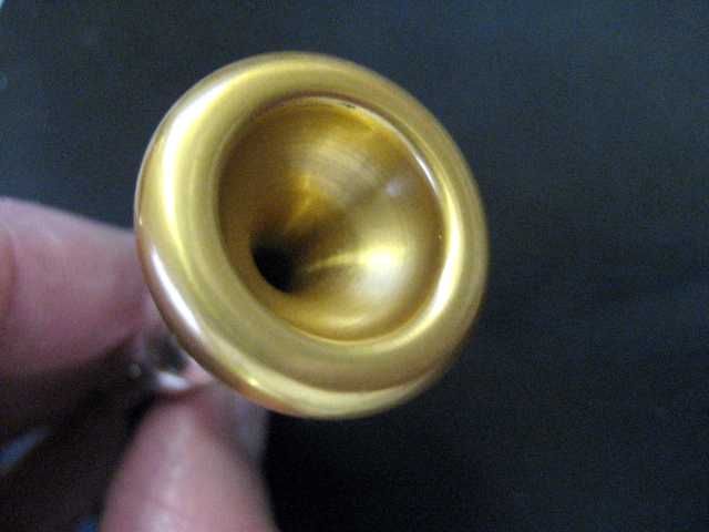 Vintage Selmer Paris Trumpet Mouthpiece of Gold Anodized Aluminum 