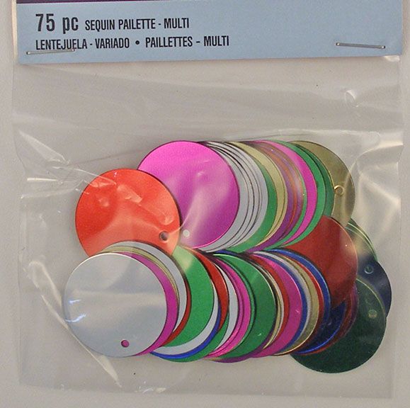 Sequins Loose Multi Colored 20mm Pailettes 150 pieces  