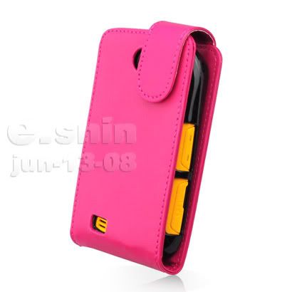 HOTPINK LEATHER CASE POUCH COVER SAMSUNG S3650 CORBY  