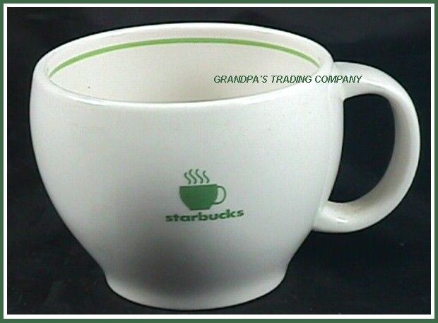 Starbucks NEW 6oz 2003 Abbey Barista Green Mug Steaming  