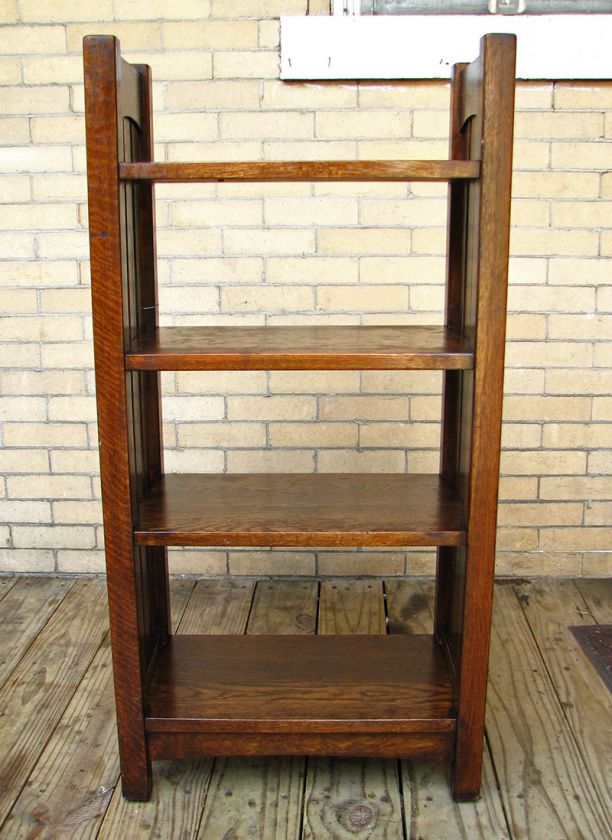 NICE Antique L&JG STICKLEY Magazine Stand MISSION Oak w1030  