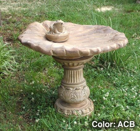   Outdoor Water Fountain Solid Cast Stone Custom Color Unique  