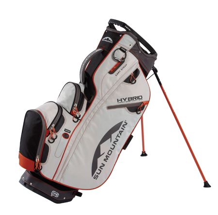 New Sun Mountain 2012 Hybrid Golf Stand Bag (Silver/Lava)  