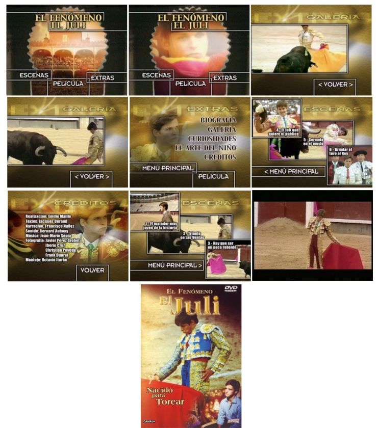 BULLFIGHTING BULLS THE BULLFIGHTER PHENOMENON EL JULI. TOROS DVD VOL 