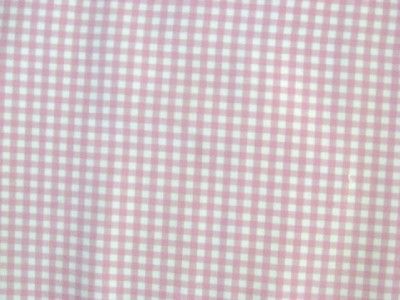 BABY PINK GINGHAM CHECK OILCLOTH VINYL TABLECLOTH 48x48  