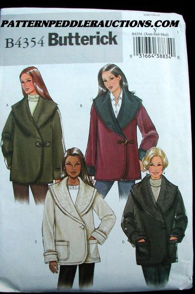 Easy STYLES COAT JACKET WARDROBE Fabric Pattern 4 14  