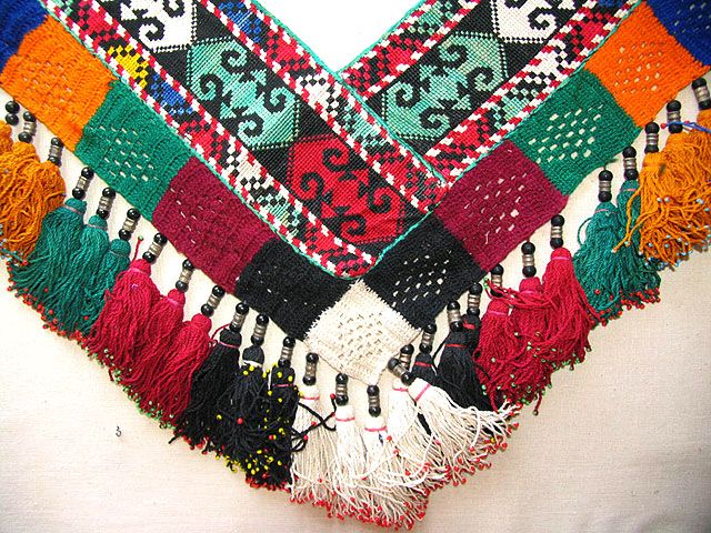 BEAUTIFUL UZBEK SAYE GOSHA   UNIQUE TASSELS # 5961  