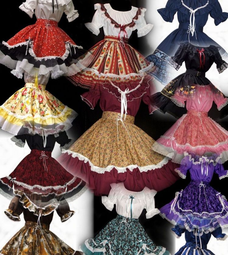 NEW FUN & FANCY DRESS SQUARE DANCE OUTFIT CHOOSE STYLE & SIZE   MADE 